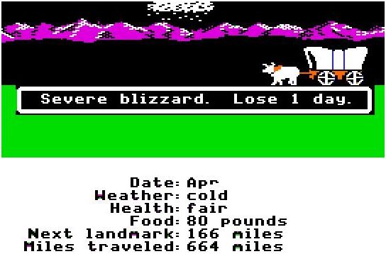 Oregon Trail Blizzard