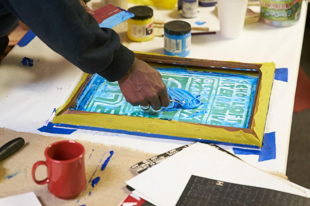 Taken during a screenprinting Gas Class. Photo by Suzi Sadler