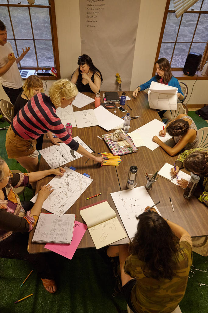 Zach Cooper&#039;s class, Arriving at Experimental Music. Photo by Suzi Sadler