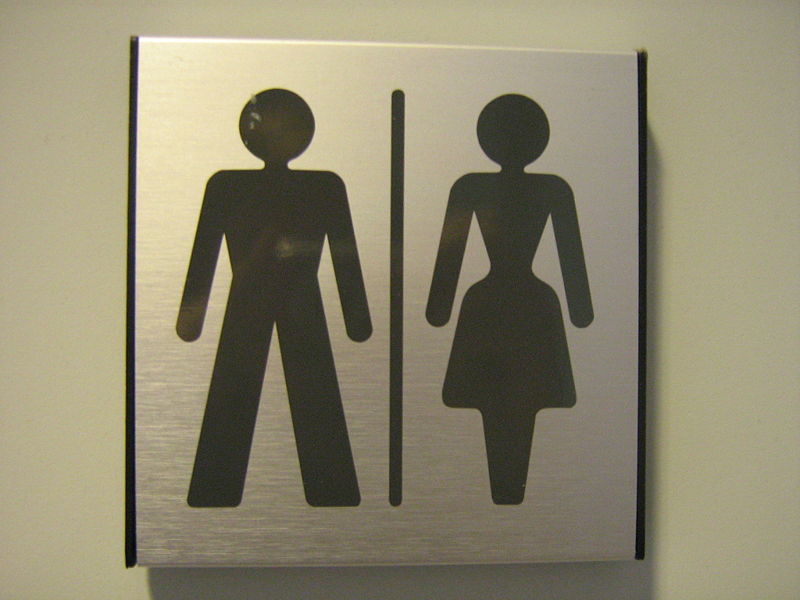Gender Neutral Toilet Sign. Source: Wiki Commons