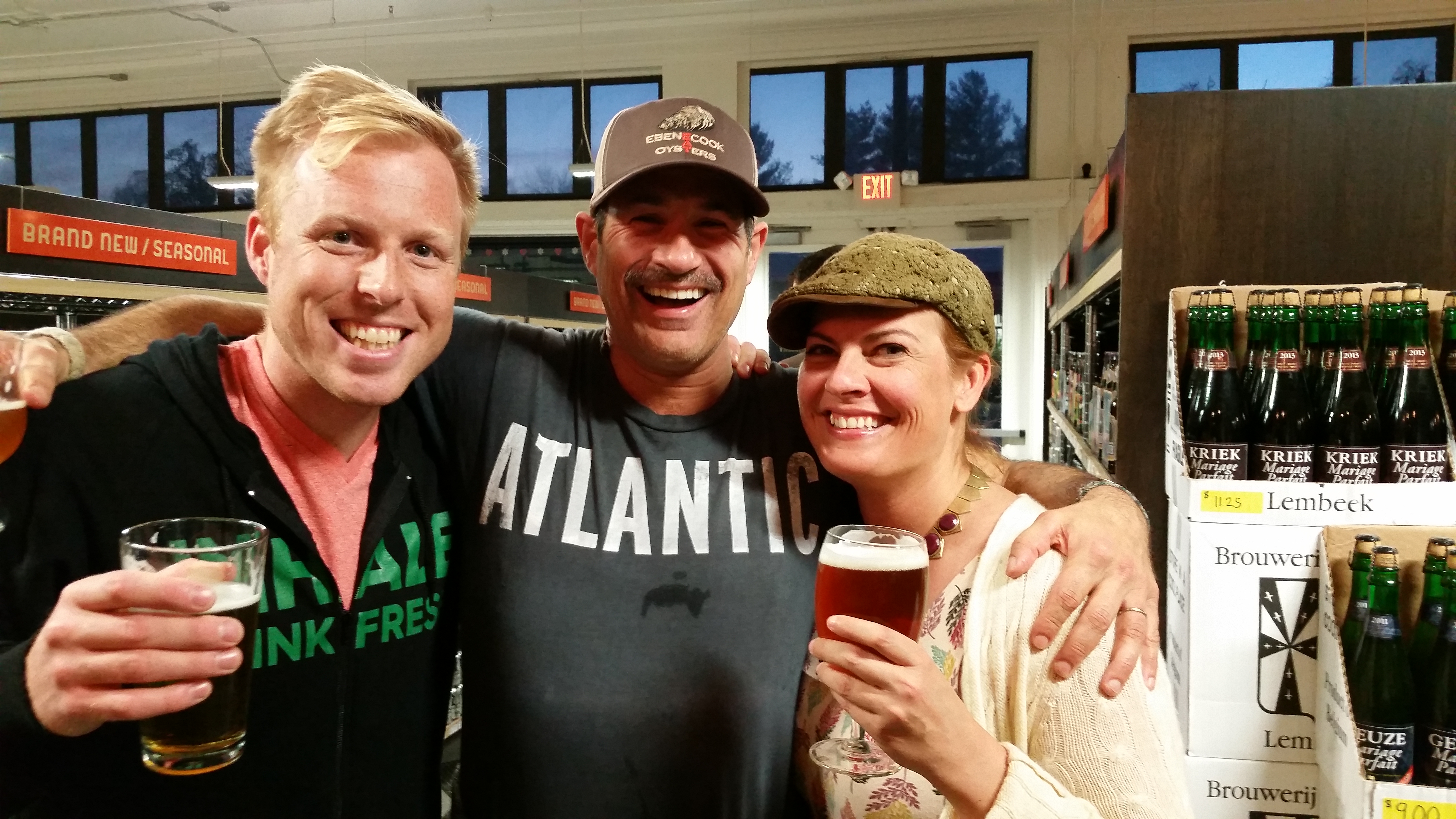 Audra with Sam Calagione and Luke Dickinson