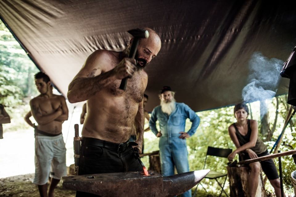 Blacksmithing with Todd at Firefly Gathering. Source: fireflygathering.org