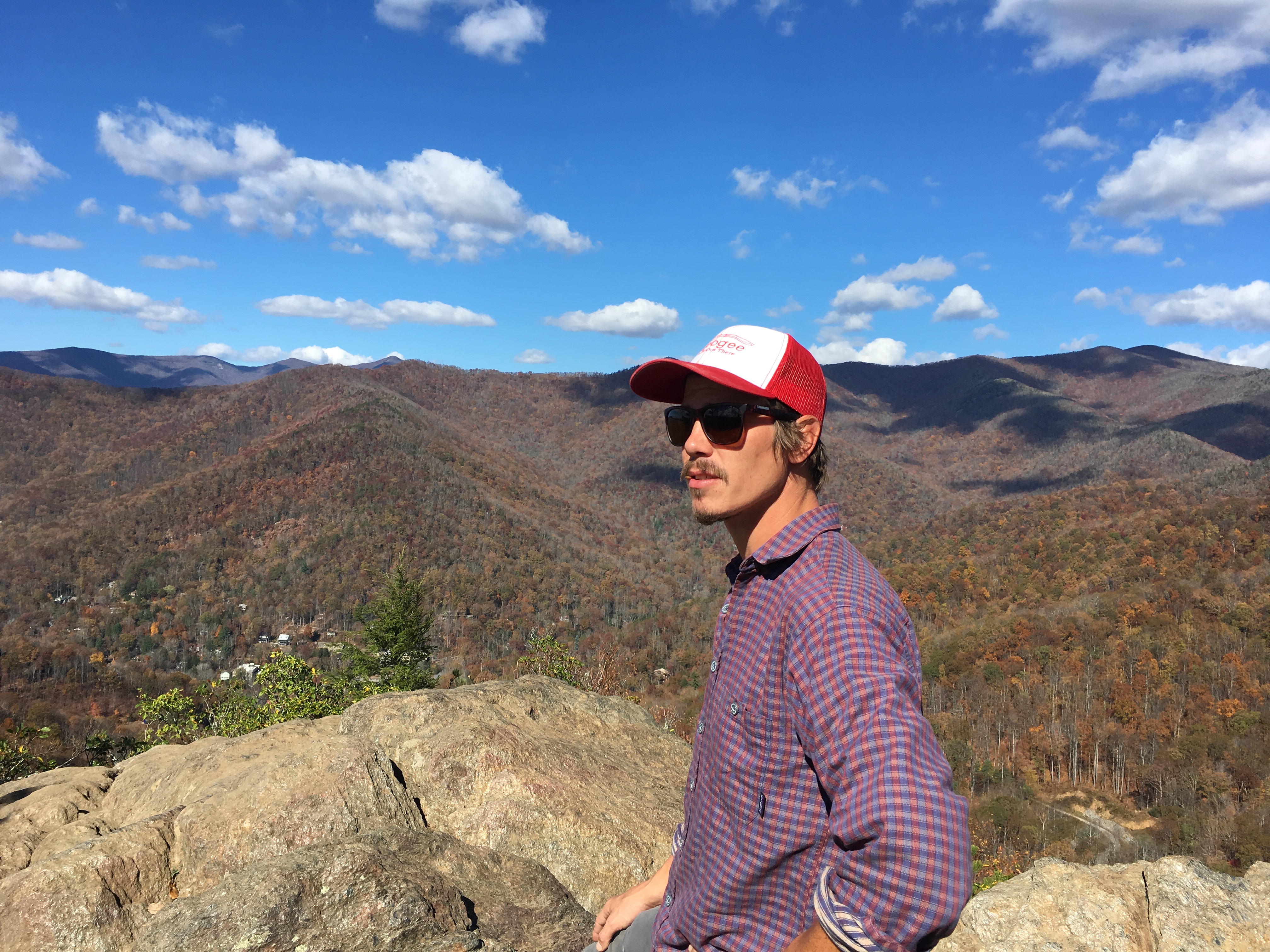 Drew Powell at the top of Lookout Mountain in Montreat, NC