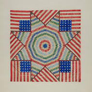 Star and Flag Design Quilt, Fred Hassebrock. Source: National Gallery of Art