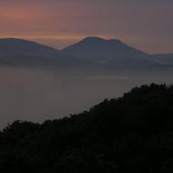 Snake Mountain at Sunset. Photo: Justin Lonas (2005)