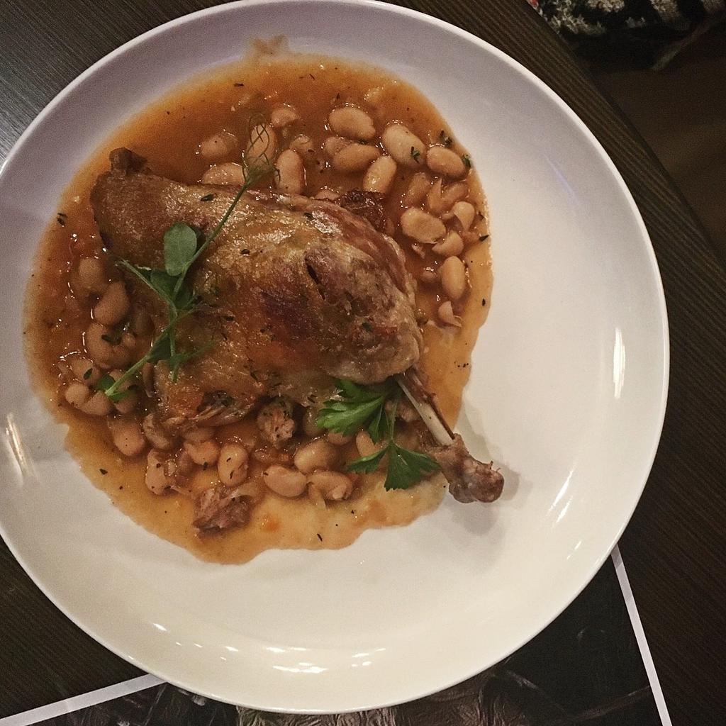 Duck confit with white bean cassoulet