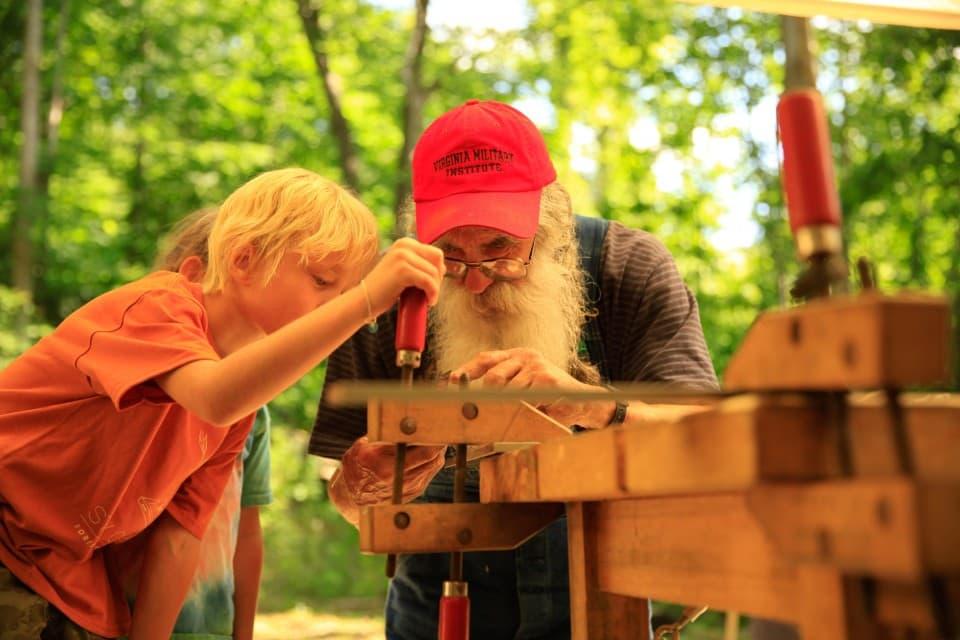 John Krauss with a student